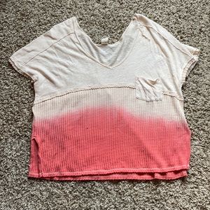 Free people ombré t shirt with front pocket